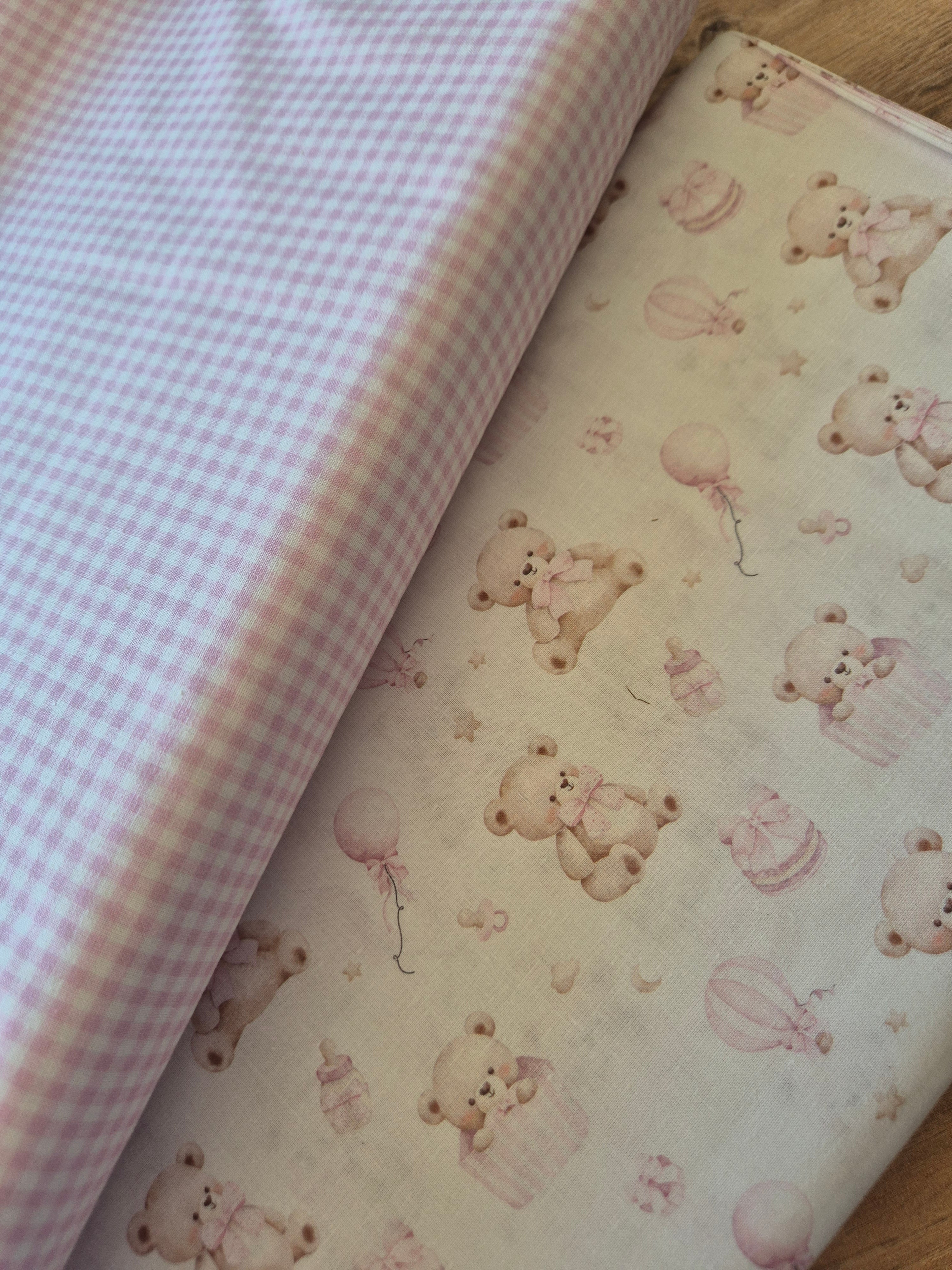 TELA INFANTIL OSITO ROSA