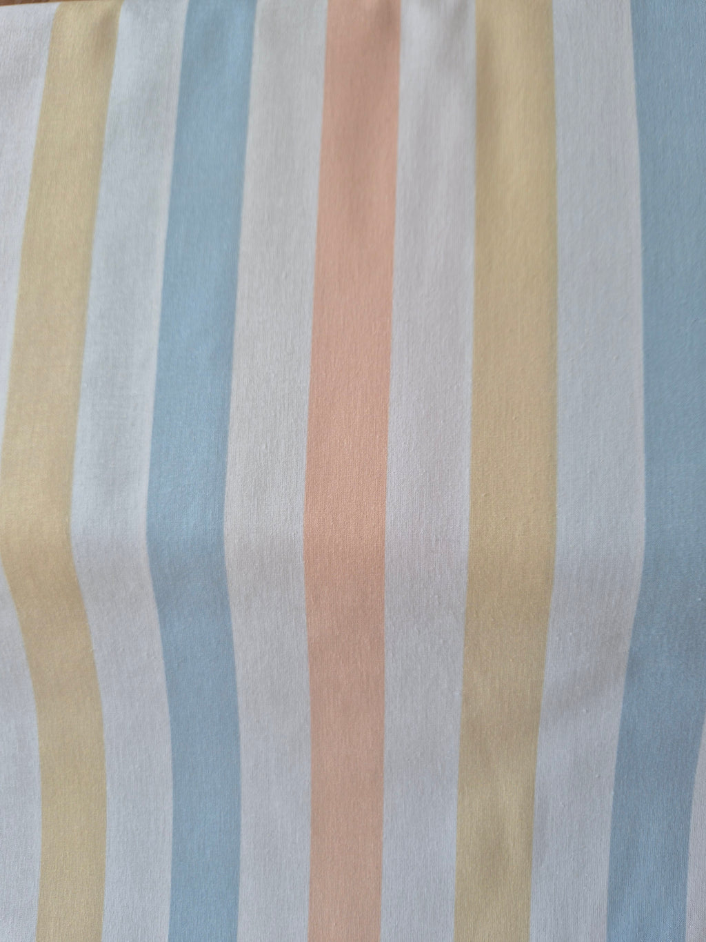 Tela de Algodón 100% de Rayas de 2,5 cm – Azul, Amarillo y Naranja