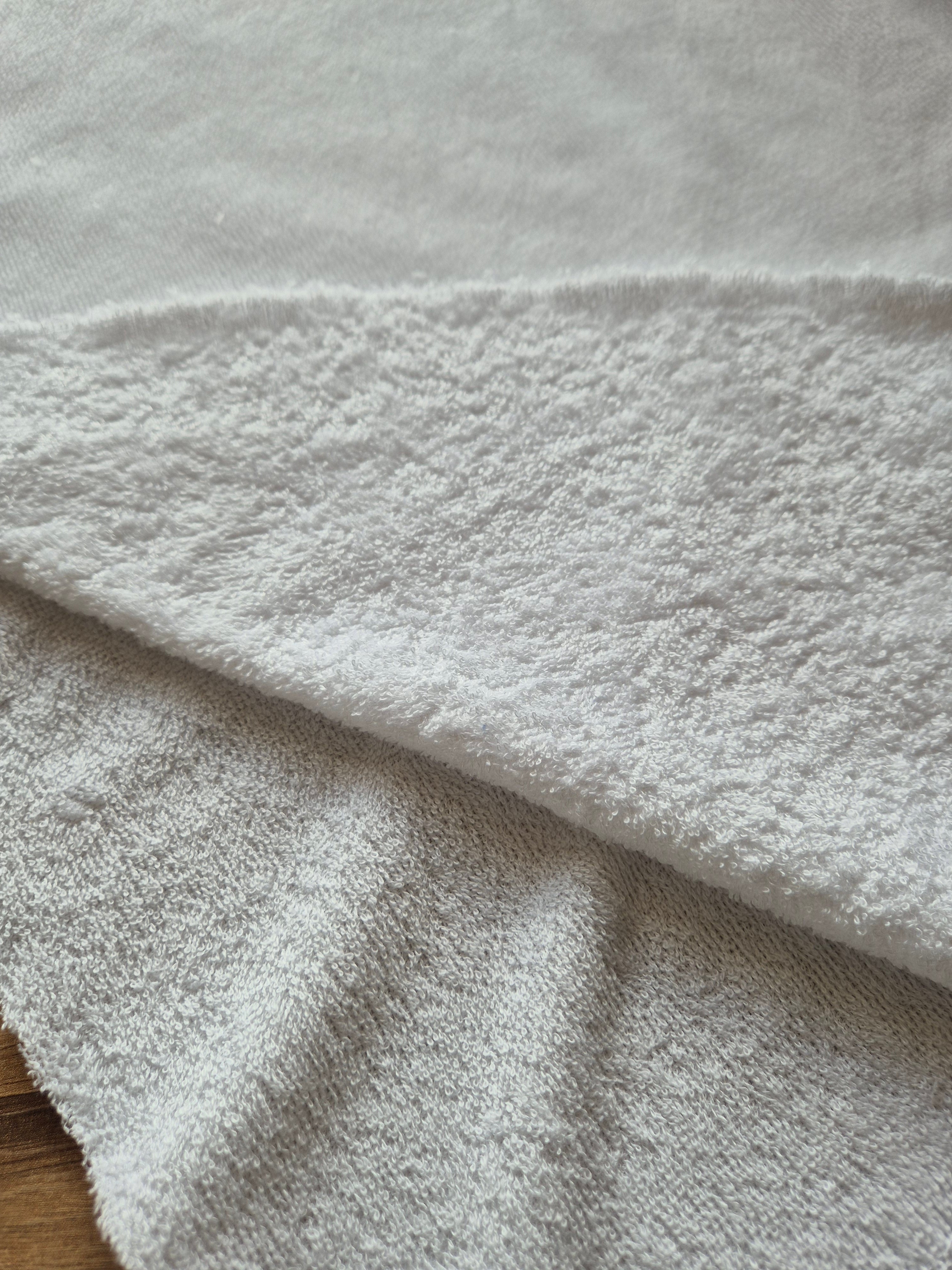 TEJIDO TOALLA RIZO DE BAMBU BLANCO